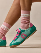 Baskets Basses Riya - Vert Rose - Femme