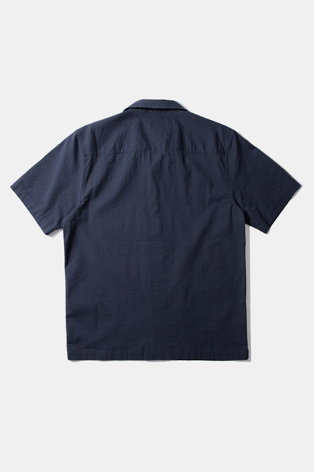 Chemise Manches Courtes Seersucker Navy