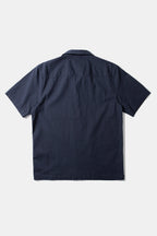 Chemise Manches Courtes Seersucker Navy
