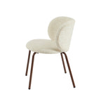 Serena - Lot De 2 Chaises - Tissu Chenille - Écru