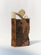 Almeria Nude Block Mid-Heel Strap Sandal