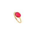 Bague Doree Serti Grand Modele Onyx Rose