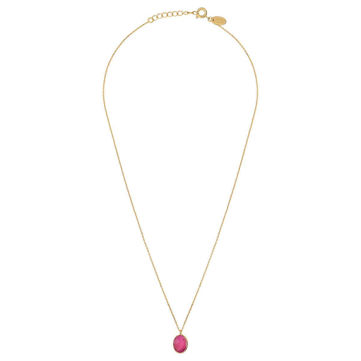 Collier Serti Petit Modele Onyx Rose
