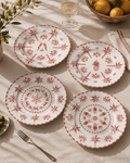 Exotic Vibes - Set De 4 Assiettes À Dessert - Porcelaine - Multicolore