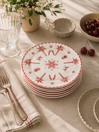 Exotic Vibes - Set De 6 Assiettes À Dessert - Porcelaine - Multicolore