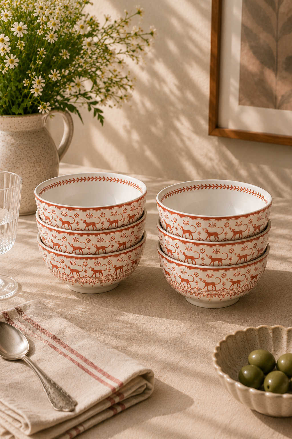Exotic Vibes - Set De 6 Bols - Porcelaine - Multicolore