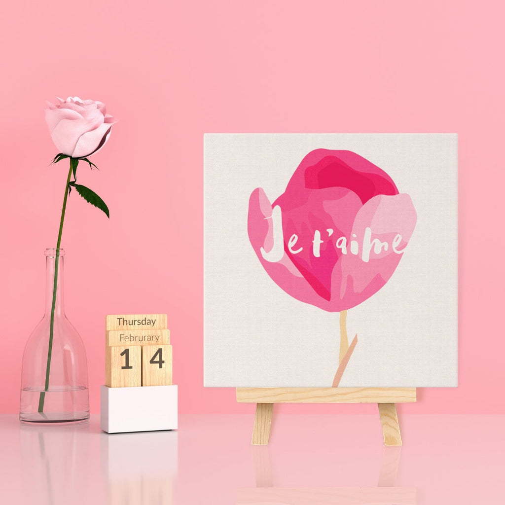 Mini Paint By Numbers 20X20Cm With Frame Je T'Aime