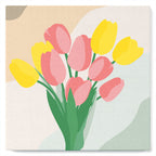 Mini Paint By Numbers 20X20Cm With Frame Tulip Bouquet