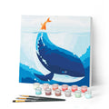 Mini Paint By Numbers 20X20Cm With Frame Blue Whale