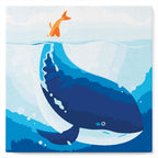 Mini Paint By Numbers 20X20Cm With Frame Blue Whale