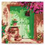 Mini Paint By Numbers 20X20Cm With Frame Flowered Entrance