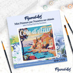 Mini Peinture Par Numéros 20X20Cm Avec Cadre Côte D'Azur