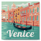 Mini Paint By Numbers 20X20Cm With Frame Gondolas In Venice