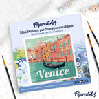 Mini Paint By Numbers 20X20Cm With Frame Gondolas In Venice