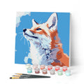 Mini Paint By Numbers 20X20Cm With Frame Fox And Blue Sky