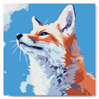 Mini Paint By Numbers 20X20Cm With Frame Fox And Blue Sky