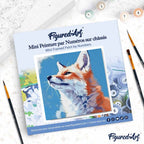 Mini Paint By Numbers 20X20Cm With Frame Fox And Blue Sky