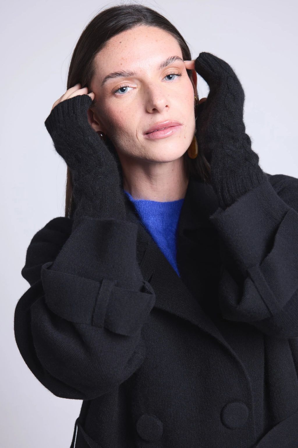 Unisex Halvhandsker Sfez - Sort - Unisex - 100 % kashmir