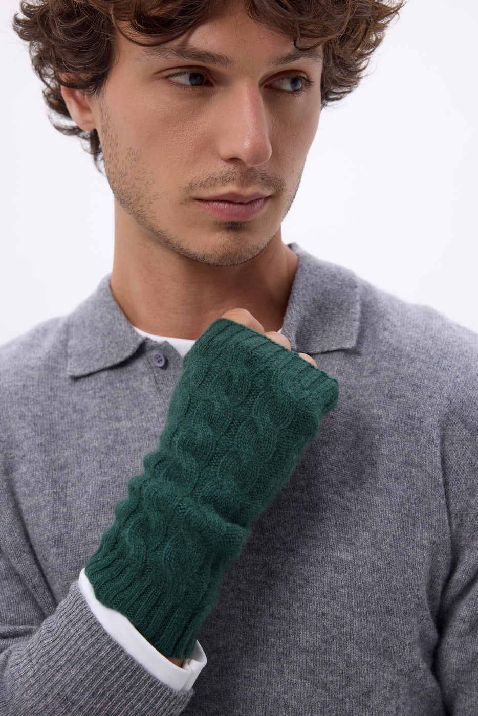 Muffole Sfez - Verde Bottiglia - Unisex - 100% Cashmere
