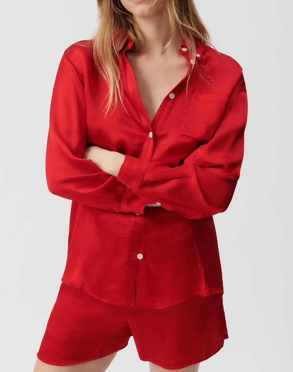 American Vintage - Camisa Amplia ML Cuello Abotonado - Coccinelle - Mujer