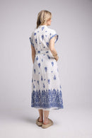 Robe Longue - Blanc Et Marine