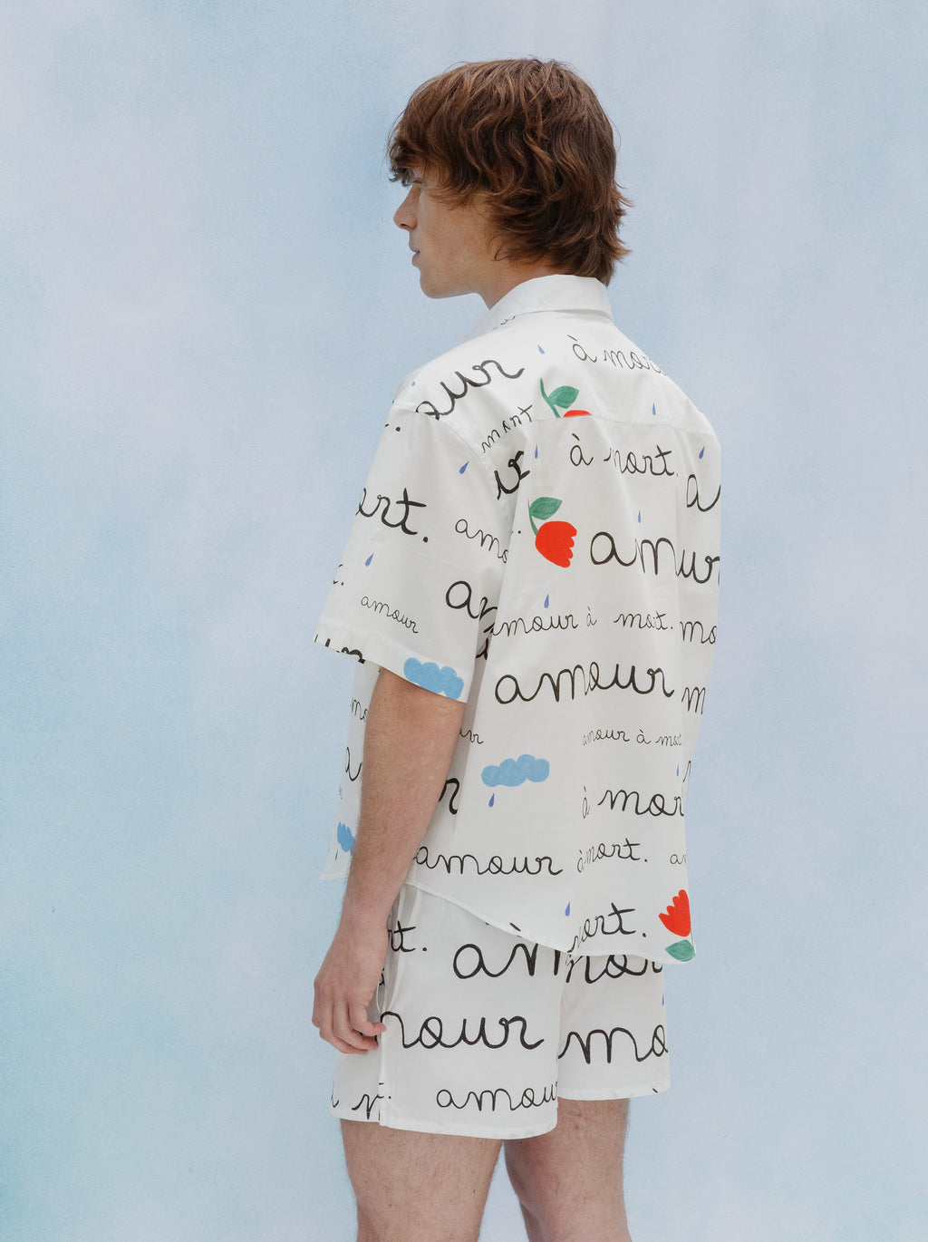 Chemise Unisexe Amour Peint Manches Courtes