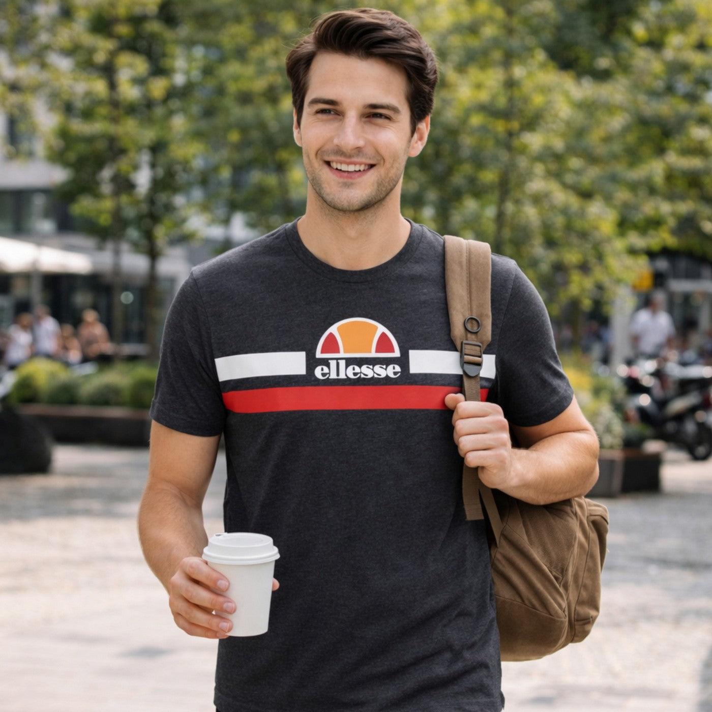 Camiseta de manga corta Ellesse Hombre - Gris