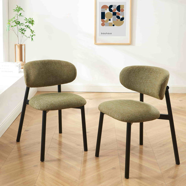 Ciara - Lot De 2 Chaises - Bouclette - Kaki