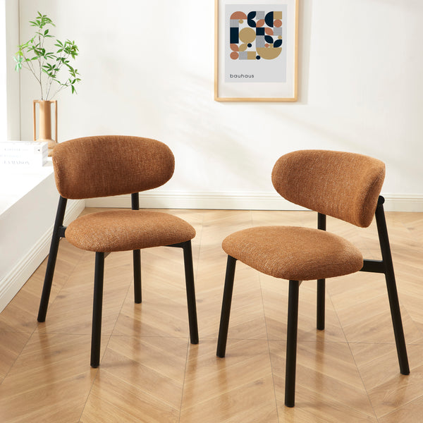 Ciara - Lot De 2 Chaises - Bouclette - Terracotta