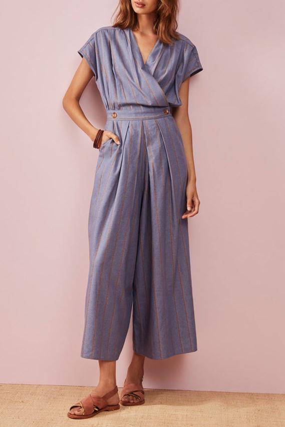 Mono pantalón Silvie - Rayas cambray