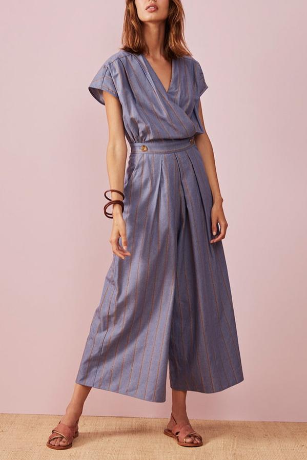 Mono pantalón Silvie - Rayas cambray