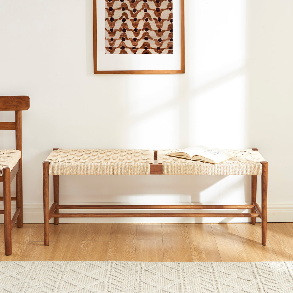 Motto - Entrance Unit - Solid Oak - Walnut And Rope