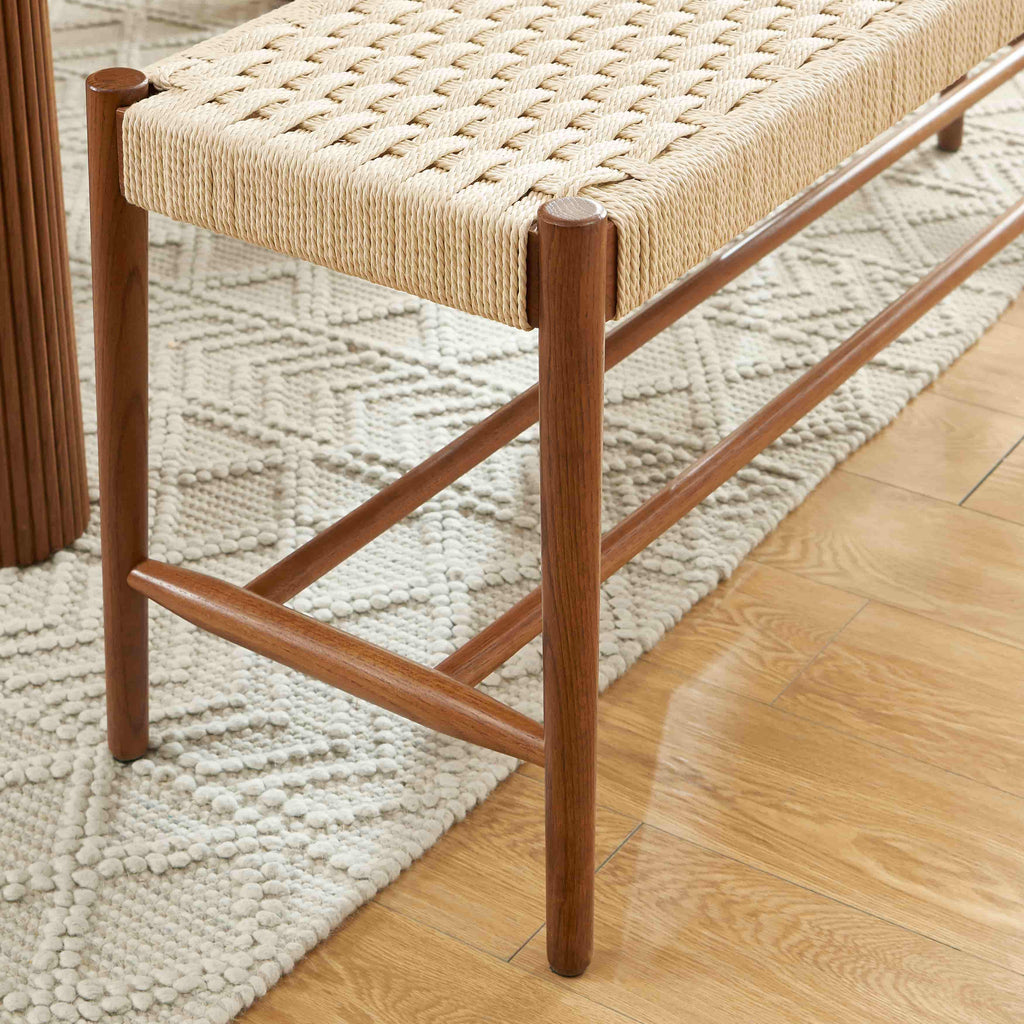 Motto - Entrance Unit - Solid Oak - Walnut And Rope