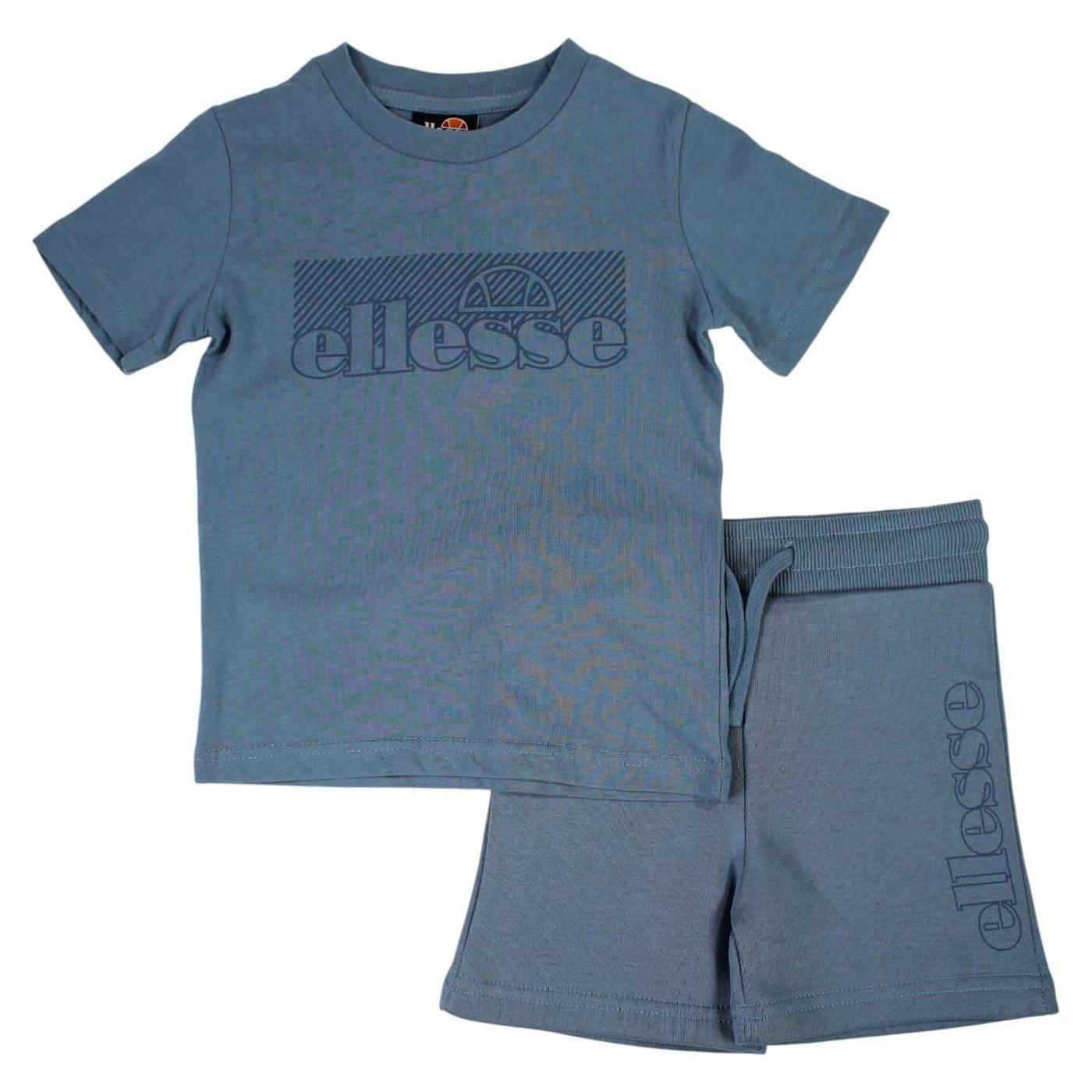 Pack of 2 Ellesse Boys' T-Shirts and Shorts - Blue/White