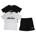 Pack of 2 Ellesse Boys' T-Shirts and Shorts - Black/White