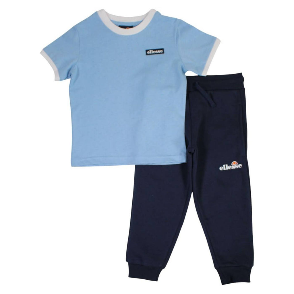 Pack of 2 Ellesse Boys' T-Shirts and Jogging Pants - Navy/Blue