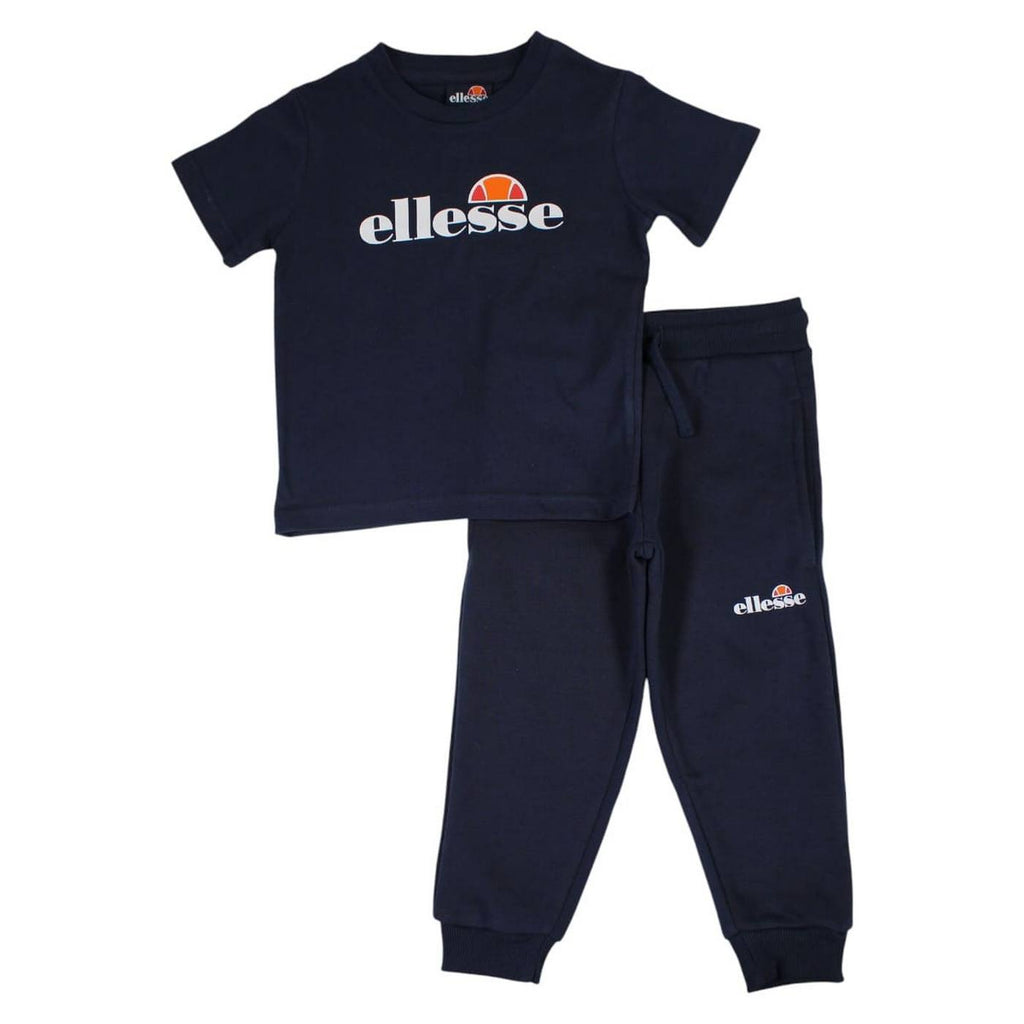 Pack of 2 Ellesse Boys' T-Shirts and Jogging Pants - Navy/Blue