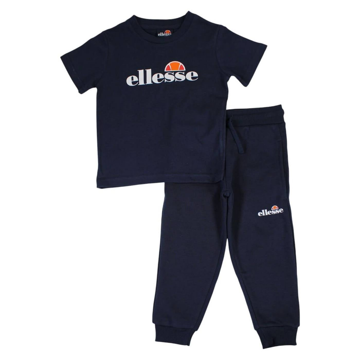 Pack of 2 Ellesse Boys' T-Shirts and Jogging Pants - Navy/Blue