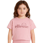 Pack de 2 camisetas y culottes ciclistas Ellesse niña blanco/rosa