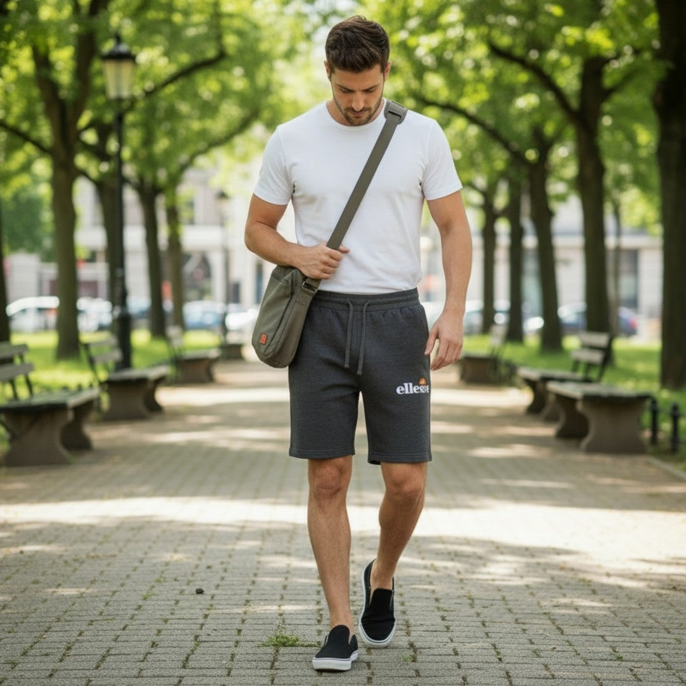 Bermudas Ellesse para Hombre de la S a la Xxl - Gris Oscuro
