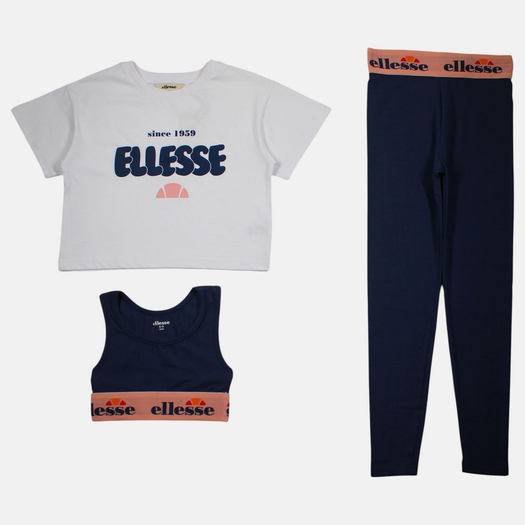 Ensemble 3 Pièces Ellesse Fille - Marine