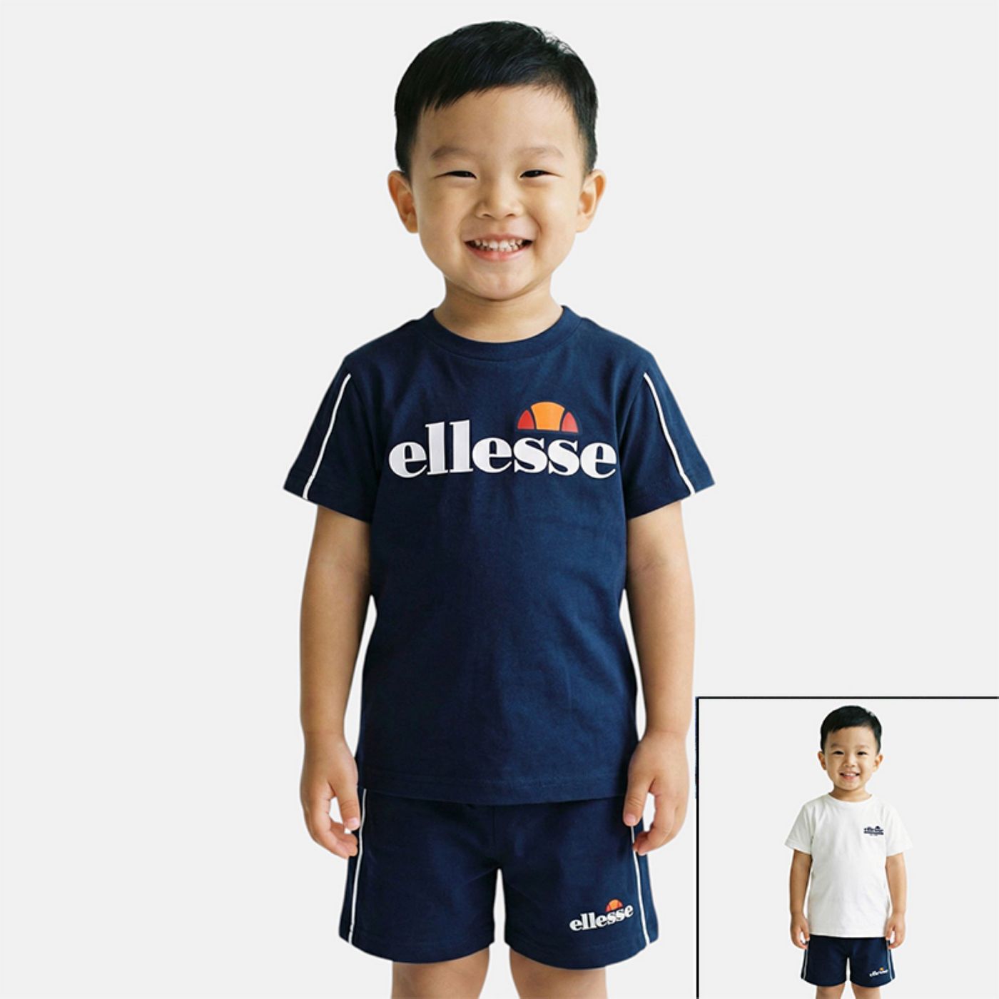 Pack De 2 T-Shirts Et Short Ellesse Garcon - Marine/Blanc