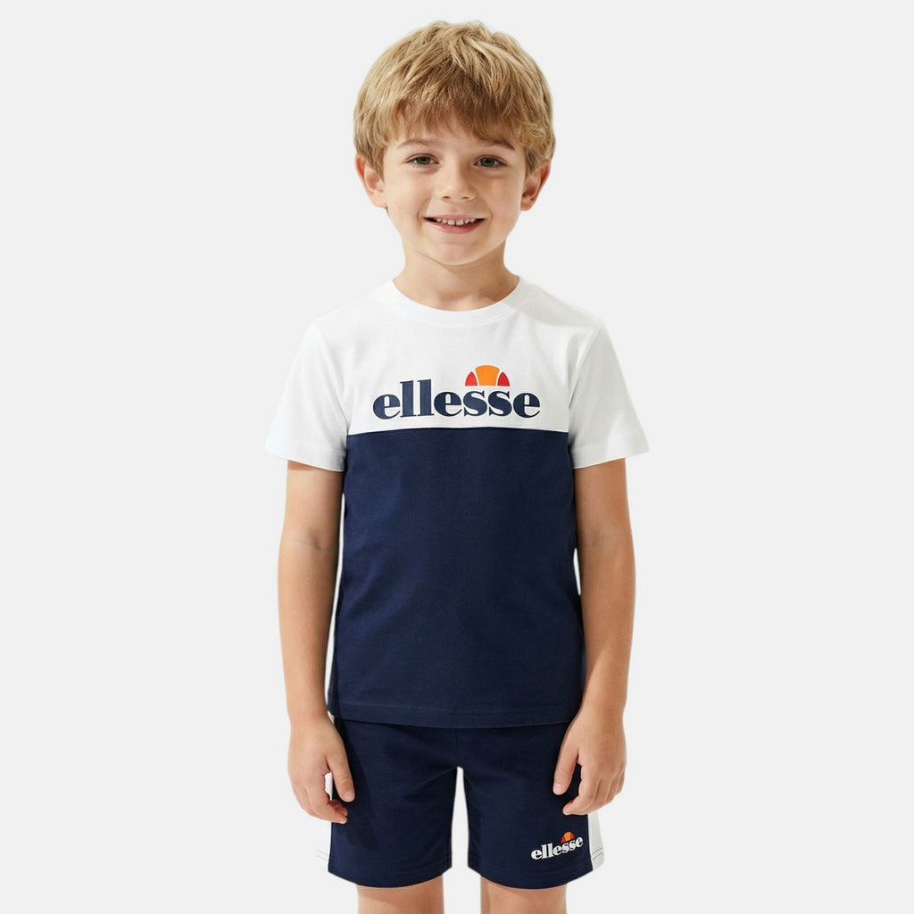 Pack of 2 Ellesse Boys' T-Shirts and Shorts - Navy