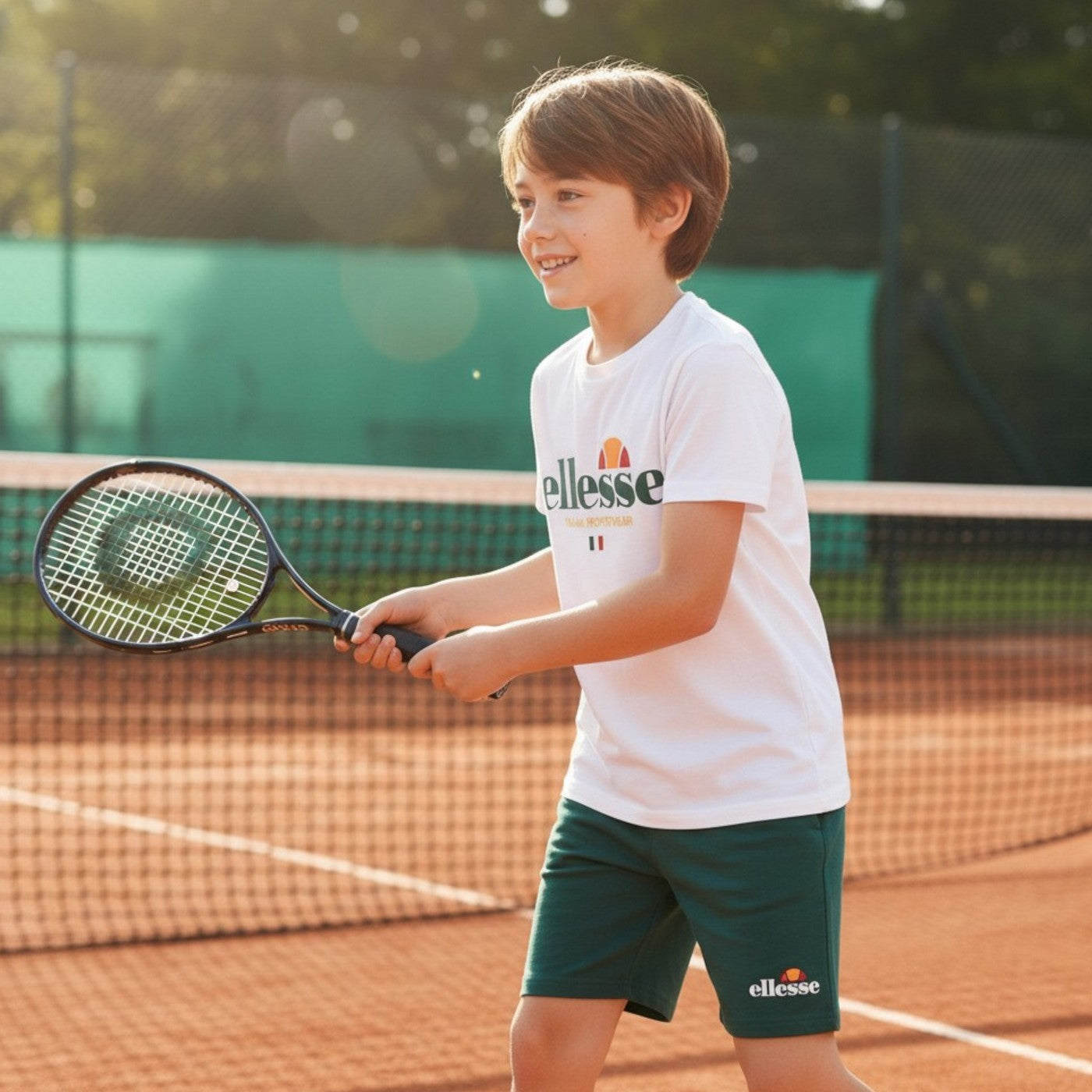 Pack De 2 T-Shirts Et Short Ellesse Garcon - Blanc/Vert