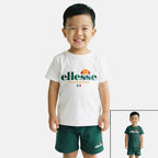 Pack de 2 Camisetas y Pantalones Cortos Ellesse Niño Blanco/Verde