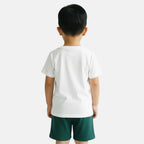 Pack de 2 Camisetas y Pantalones Cortos Ellesse Niño Blanco/Verde