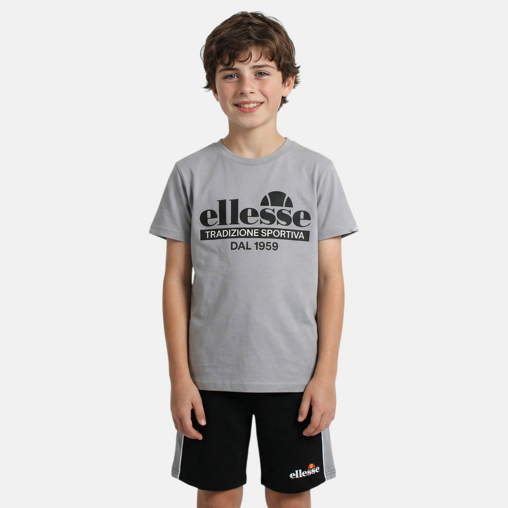 Pack De 2 T-Shirts Et Short Ellesse Garcon - Gris/Blanc