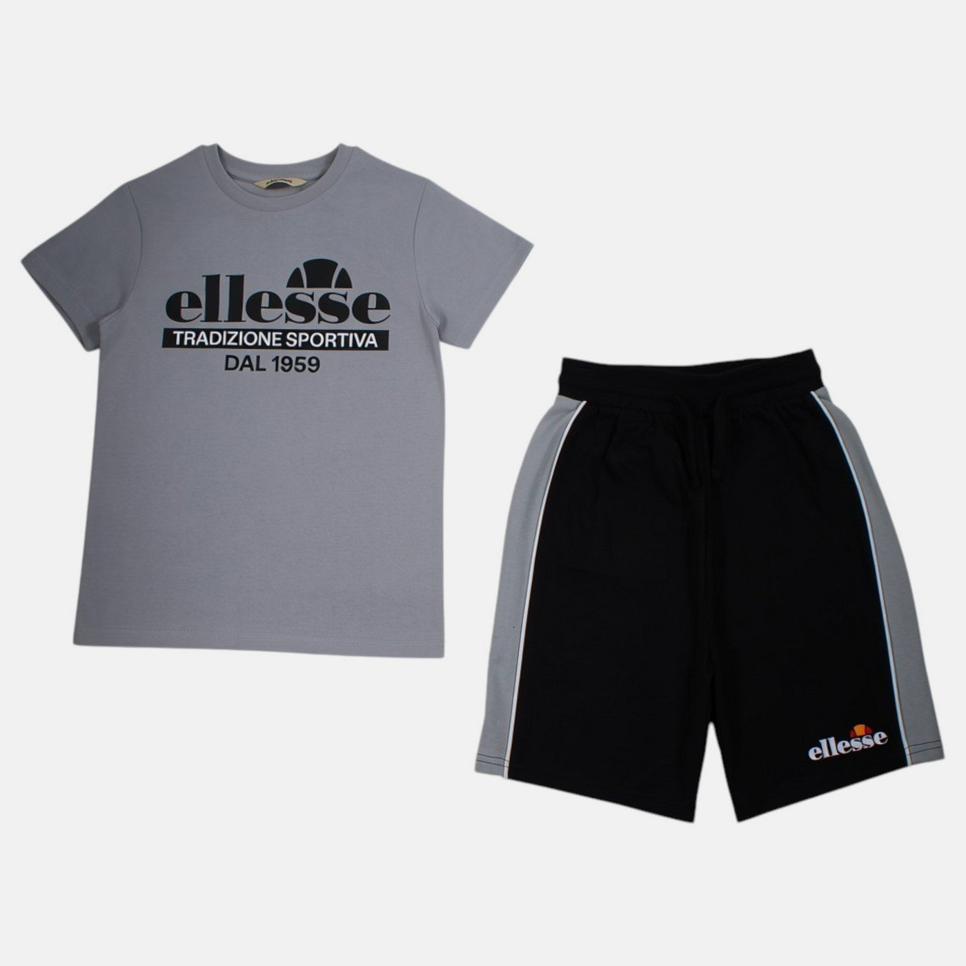 Pack De 2 T-Shirts Et Short Ellesse Garcon - Gris/Blanc