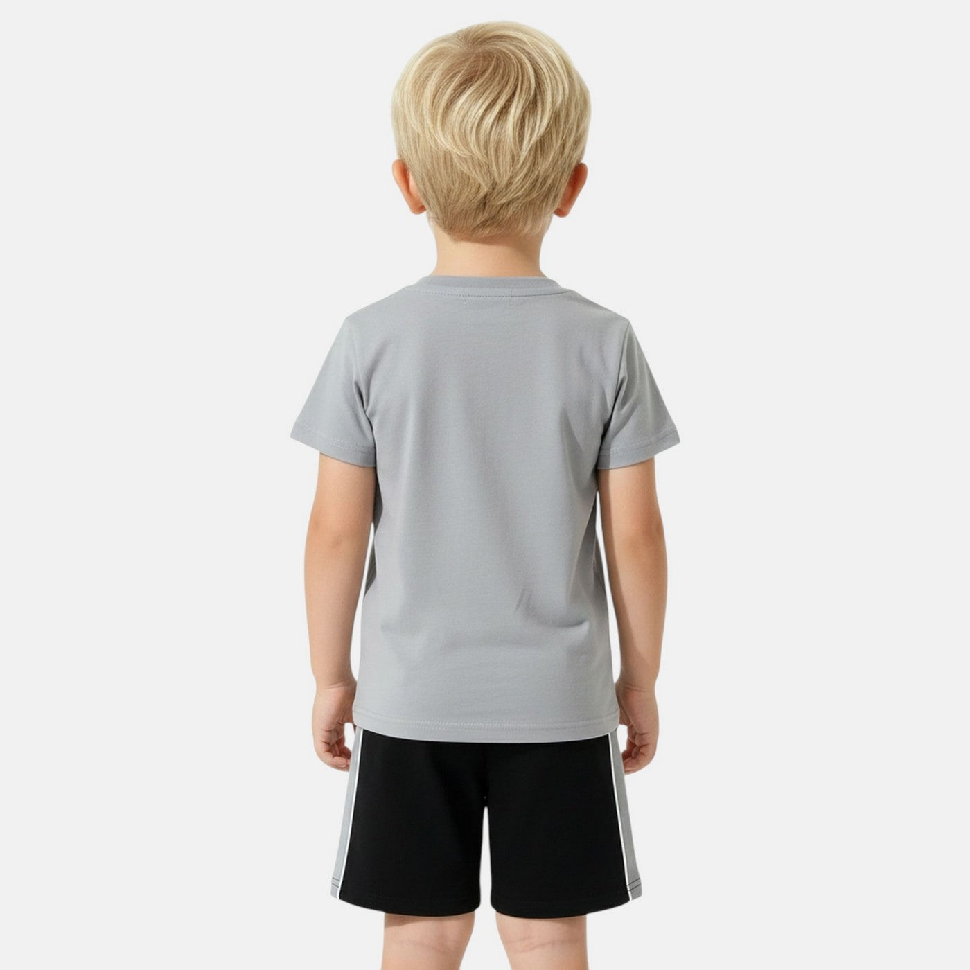 Pack de 2 Camisetas y Pantalones Cortos Ellesse Niño Gris/Blanco