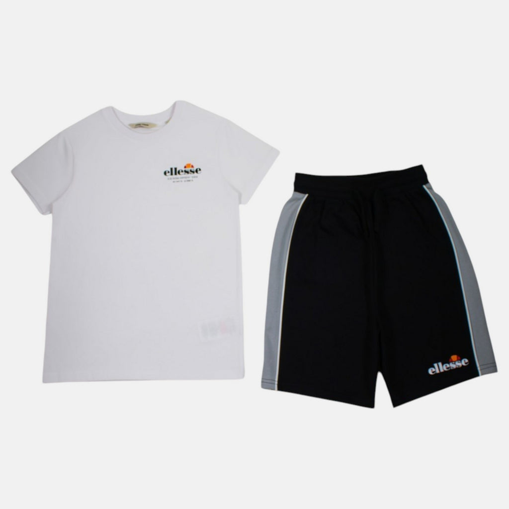 Pack de 2 Camisetas y Pantalones Cortos Ellesse Niño Gris/Blanco
